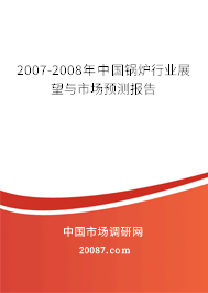 2007-2008年中国锅炉行业展望与市场预测报告