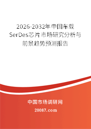 2026-2032年中国车载SerDes芯片市场研究分析与前景趋势预测报告