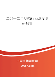 二〇一二年UPS行业深度调研报告