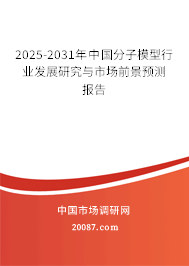 2025-2031年中国分子模型行业发展研究与市场前景预测报告