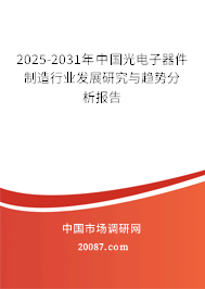 2025-2031年中国光电子器件制造行业发展研究与趋势分析报告