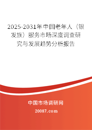 2025-2031年中国老年人（银发族）服务市场深度调查研究与发展趋势分析报告