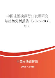 中国注塑模具行业发展研究与趋势分析报告(2025-2031年) 中国注塑模具行业发展研究与趋势分析报告(2025-2031年)