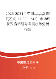2025-2031年中国1,1,1,2-四氟乙烷（HFC-134a）市场现状深度调研与发展趋势分析报告