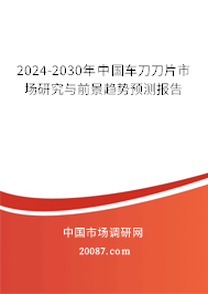 2024-2030年中国车刀刀片市场研究与前景趋势预测报告 2024-2030年中国车刀刀片市场研究与前景趋势预测报告