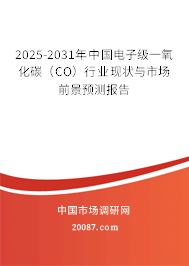 2025-2031年中国电子级一氧化碳（CO）行业现状与市场前景预测报告