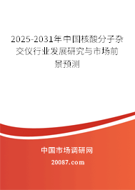 2025-2031年中国核酸分子杂交仪行业发展研究与市场前景预测 2025-2031年中国核酸分子杂交仪行业发展研究与市场前景预测