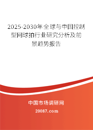 2025-2030年全球与中国控制型网球拍行业研究分析及前景趋势报告 2025-2030年全球与中国控制型网球拍行业研究分析及前景趋势报告