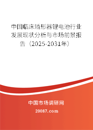 中国临床矫形器锂电池行业发展现状分析与市场前景报告（2025-2031年）