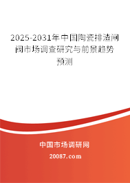 2025-2031年中国陶瓷排渣闸阀市场调查研究与前景趋势预测