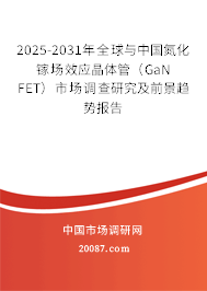 2025-2031年全球与中国氮化镓场效应晶体管(GaN FET)市场调查研究及前景趋势报告 2025-2031年全球与中国氮化镓场效应晶体管(GaN FET)市场调查研究及前景趋势报告