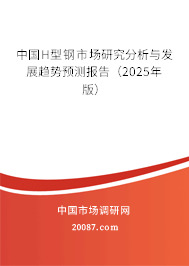 中国H型钢市场研究分析与发展趋势预测报告（2025年版）
