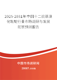 2025-2031年中国十二烷基溴化吡啶行业市场调研与发展前景预测报告