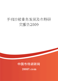 手机炒股业务发展及市场研究报告2009