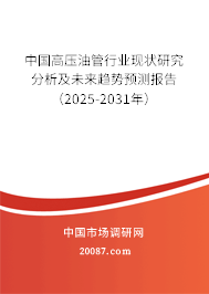 中国高压油管行业现状研究分析及未来趋势预测报告（2024-2030年）