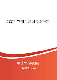 2007 中国互联网调查报告