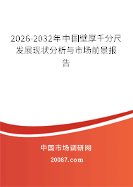 2026-2032年中国壁厚千分尺发展现状分析与市场前景报告