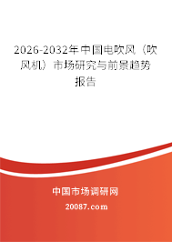 2026-2032年中国电吹风（吹风机）市场研究与前景趋势报告