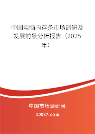 中国电脑内存条市场调研及发展前景分析报告(2025年) 中国电脑内存条市场调研及发展前景分析报告(2025年)