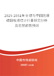 2025-2031年全球与中国防爆磁翻板液位计行业研究分析及前景趋势预测 2025-2031年全球与中国防爆磁翻板液位计行业研究分析及前景趋势预测
