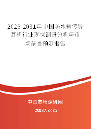 2025-2031年中国防水骨传导耳机行业现状调研分析与市场前景预测报告