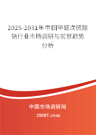 2025-2031年中国甲醛次硫酸钠行业市场调研与前景趋势分析 2025-2031年中国甲醛次硫酸钠行业市场调研与前景趋势分析