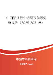 中国铝箔行业调研及前景分析报告（2025-2031年）