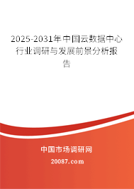 2025-2031年中国云数据中心行业调研与发展前景分析报告