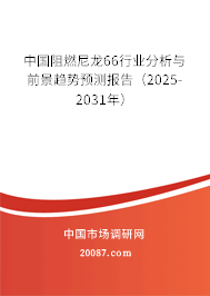 中国阻燃尼龙66行业分析与前景趋势预测报告（2025-2031年）
