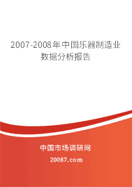 2007-2008年中国乐器制造业数据分析报告 2007-2008年中国乐器制造业数据分析报告