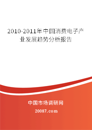 2010-2011年中国消费电子产业发展趋势分析报告 2010-2011年中国消费电子产业发展趋势分析报告