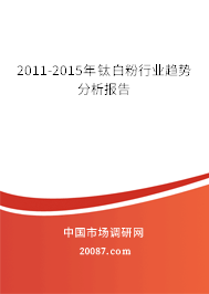 2011-2015年钛白粉行业趋势分析报告 2011-2015年钛白粉行业趋势分析报告