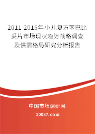 2011-2015年小儿复方苯巴比妥片市场现状趋势战略调查及供需格局研究分析报告