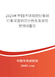 2025年中国不锈钢拉砂角钢行业深度研究分析及发展前景预测报告 2025年中国不锈钢拉砂角钢行业深度研究分析及发展前景预测报告