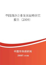 中国酒店企业发展战略研究报告(2009) 中国酒店企业发展战略研究报告(2009)