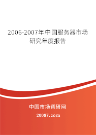 2006-2007年中国服务器市场研究年度报告