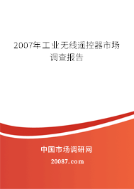 2007年工业无线遥控器市场调查报告