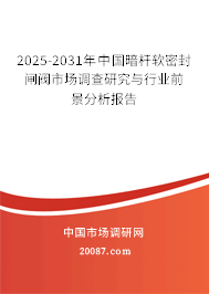 2025-2031年中国暗杆软密封闸阀市场调查研究与行业前景分析报告