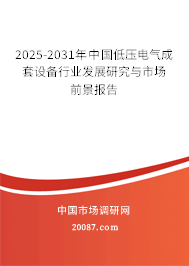 2025-2031年中国低压电气成套设备行业发展研究与市场前景报告 2025-2031年中国低压电气成套设备行业发展研究与市场前景报告