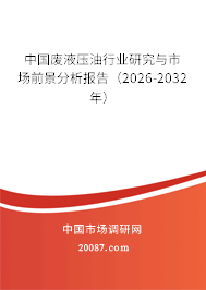 中国废液压油行业研究与市场前景分析报告(2026-2032年) 中国废液压油行业研究与市场前景分析报告(2026-2032年)