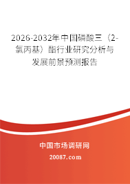 2026-2032年中国磷酸三(2-氯丙基)酯行业研究分析与发展前景预测报告 2026-2032年中国磷酸三(2-氯丙基)酯行业研究分析与发展前景预测报告
