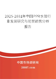 2025-2031年中国PPR水管行业发展研究与前景趋势分析报告