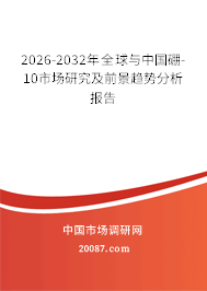 2026-2032年全球与中国硼-10市场研究及前景趋势分析报告 2026-2032年全球与中国硼-10市场研究及前景趋势分析报告