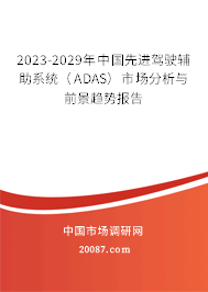 2023-2029年中国先进驾驶辅助系统(ADAS)市场分析与前景趋势报告 2023-2029年中国先进驾驶辅助系统(ADAS)市场分析与前景趋势报告