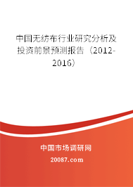 中国无纺布行业研究分析及投资前景预测报告（2012-2016）