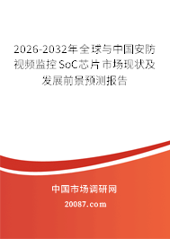 2026-2032年全球与中国安防视频监控SoC芯片市场现状及发展前景预测报告