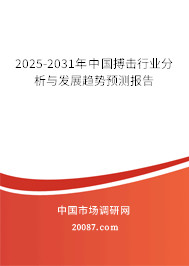 2025-2031年中国搏击行业分析与发展趋势预测报告