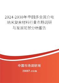 2024-2030年中国多金属介电纳米复合材料行业市场调研与发展前景分析报告