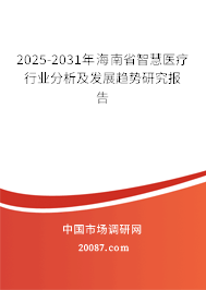 2025-2031年海南省智慧医疗行业分析及发展趋势研究报告