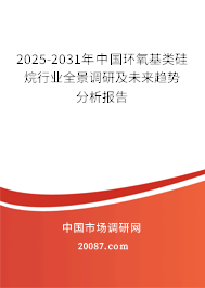 2025-2031年中国环氧基类硅烷行业全景调研及未来趋势分析报告 2025-2031年中国环氧基类硅烷行业全景调研及未来趋势分析报告
